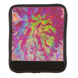 マゼンサイケデリックタおよびイエローダリアの花 ラゲッジ ハンドルラップ