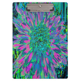 マゼンサイケデリックタ、アクア、ライムグリーンダリア クリップボード