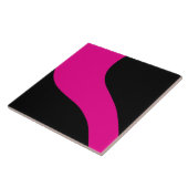 マゼンシンプルタおよびブラックの波形 タイル (側面)