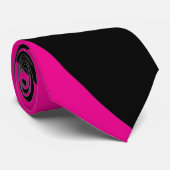 マゼンシンプルタおよびブラックの波2 ネクタイ (ロール)