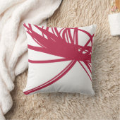 マゼンシンプルタホワイトミニマル抽象芸術 クッション (ブランケット)