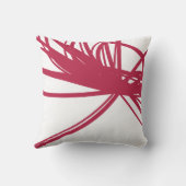 マゼンシンプルタホワイトミニマル抽象芸術 クッション (裏面)