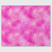 マゼンスタイリッシュタピンクきらめくグリッターヒョウ斑点 ラッピングペーパー (フラット)