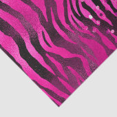 マゼンスタイリッシュタピンク&ブラックグリッタートラストライプグ 薄葉紙 (詳細)