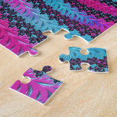 マゼンタおよびシアンのスパイラル ジグソーパズル (側面)