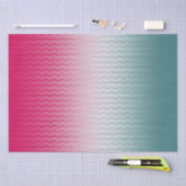 マゼンタおよびティール（緑がかった色） 薄葉紙 (クラフト)