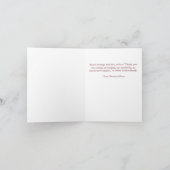 マゼンタおよび砂アールデコダイヤモンドサンキューカード カード (内部)