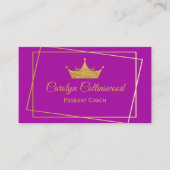 マゼンタおよび金ゴールドページャントコーチ名刺 名刺 (正面)