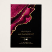 マゼンタおよび金ゴールド酸ジュエリー表示カード (裏面)