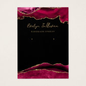 マゼンタおよび金ゴールド酸ジュエリー表示カード (正面)