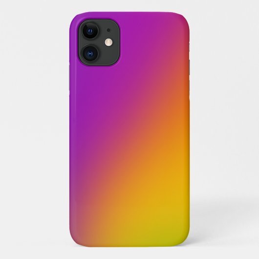 マゼンタからイエローの対角線のグラデーション Case-Mate iPhoneケース (裏面)