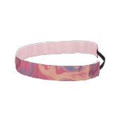マゼンタとカラフル渦巻き水色 アスレチックヘッドバンド (右)