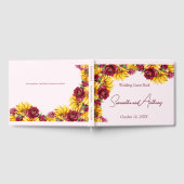 マゼンタとゴールデン結婚イエロー ゲストブック (全面)