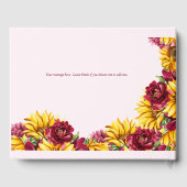 マゼンタとゴールデン結婚イエロー ゲストブック (裏面)