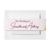 マゼンタとゴールデン結婚イエロー 招待状ベリーバンド (正面例)