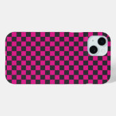 マゼンタとスモークの市松模様 Case-Mate iPhoneケース (裏面 (横))