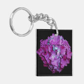 マゼンタとティール(緑がかった色)のアジサイ最高のズの叔母は常に キーホルダー (正面左)