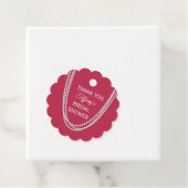 マゼンタとパールのブライダルシャワーありがとう フェイバータグ (インサイチュ)