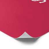 マゼンタとパールのブライダルシャワーポスター ポスター (角)