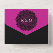 マゼンタとブラックのオールインワン招待状 オールインワン招待状 (裏面)