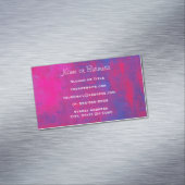 マゼンタとブルーの抽象芸術絵画ズ マグネット名刺 (インサイチュ)