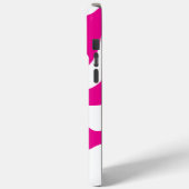 マゼンタとホワイトのハートを愛する Case-Mate iPhoneケース (裏面 / 左)