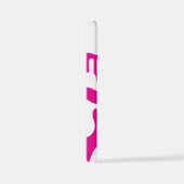 マゼンタとホワイトのハートを愛する iPhoneケース (右側面)