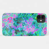 マゼンタとロイヤルブルーの美しい庭の花 Case-Mate iPhoneケース (裏面(横))
