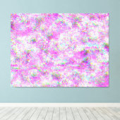 マゼンタと波形のグリッチ キャンバスプリント (インサイチュ (ウッドフロア))