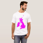 マゼンタのイギリス諸島 Tシャツ (正面フル)