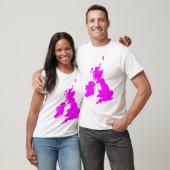 マゼンタのイギリス諸島 Tシャツ (ユニセックス)