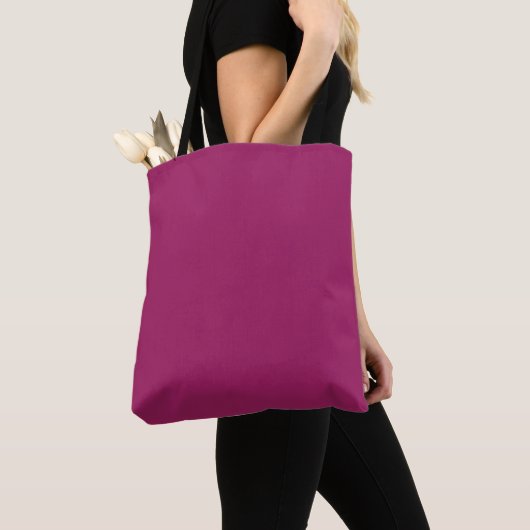 マゼンタのカラーブロック ウェディング 招待状 トートバッグ (クローズアップ)