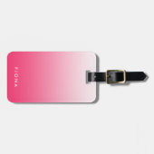 マゼンタのグラデーショグラデーションンパーソナライズされたラゲージタグ ラゲッジタグ (正面横)
