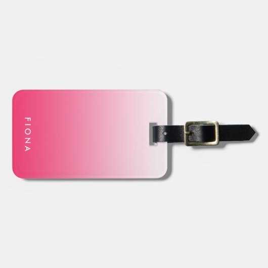 マゼンタのグラデーショグラデーションンパーソナライズされたラゲージタグ ラゲッジタグ (正面横)