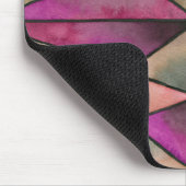 マゼンタのステンドグラス マウスパッド (コーナー)
