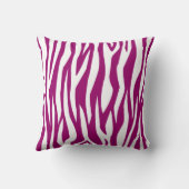 マゼンタのゼブラ印刷 クッション (裏面)