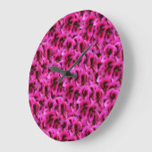 マゼンタのゼラニウムの花、大きな壁時計 ラージ壁時計 (傾斜)