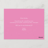 マゼンタのハイドランジア　あなたは私のブライズメイドになってくれますか カード (裏面)