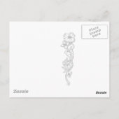 マゼンタのハイビスカスの郵便はがき ポストカード (裏面)