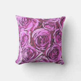 マゼンタのバラ クッション