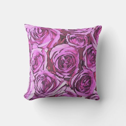 マゼンタのバラ クッション (正面)