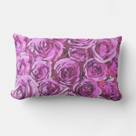 マゼンタのバラ ランバークッション