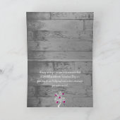 マゼンタのバレンタインハートツリーのグリーティングカード カード (内部)