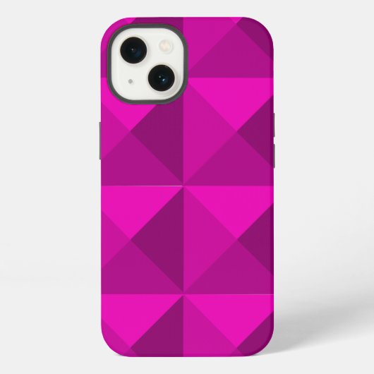 マゼンタのピラミッド iPhoneケース (裏面)
