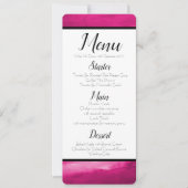 マゼンタのピンクの水彩画メニュー 招待状 (正面)