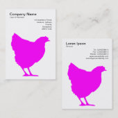 マゼンタのヘンシンボル – 黒（白） 名刺 (正面/裏面)