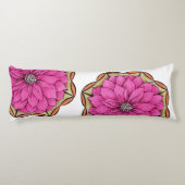 マゼンタのポインセチアのデザイン ボディピロー (裏面)