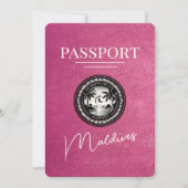 マゼンタのモルディブPassportの保存日 セーブザデート (正面)