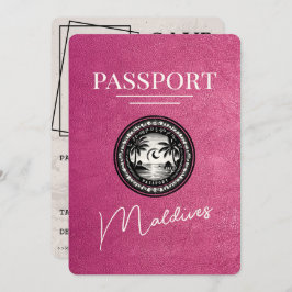 マゼンタのモルディブPassportの保存日 セーブザデート