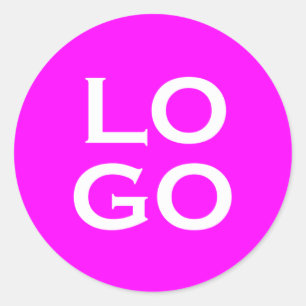 マゼンタの会社カスタムまたはビジネスのロゴ ラウンドシール